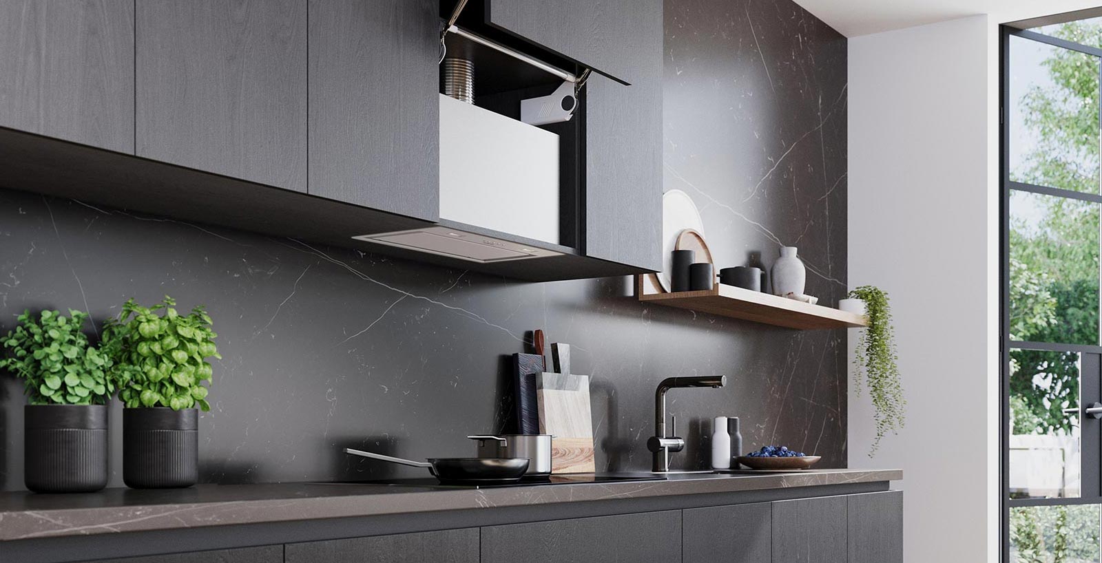 на якій висоті витяжка від плити