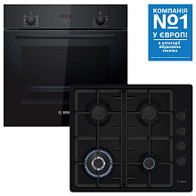 Духова шафа BOSCH HBF512BB1T + Варильна поверхня газова BOSCH PBH6C6K90R (комплект)