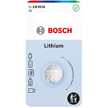 Батарейки літієві Bosch coin CR1616 50 mAh 1 шт. (CR1616B1/00)