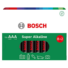 Батарейки лужні Bosch Super AAA (LR03) 1300 mAh 10 шт. (LR03SA10B/00)