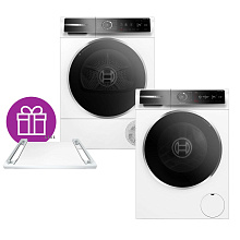 Пральна машина BOSCH WGB24400UA + Сушильна машина BOSCH WQB245B0UA + З'єднувальна планка BOSCH WTZ27500 (комплект)