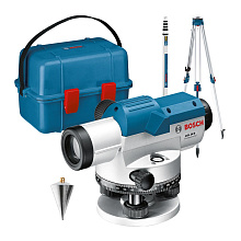 Оптичний нівелір Bosch Professional GOL 26 D в кейсі з штативом BT 160, рейкою GR 500 (0601068002)