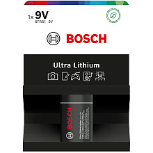 Батарейки літієві Bosch Ultra 9V (6FR6) 800 mAh 1 шт. (6FR61UL1B/00)