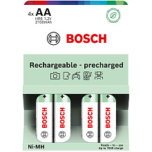 Батарейки акумуляторні Bosch NiMh AA (HR6) 2100 mAh 4 шт. (HR6B4P2100/00)