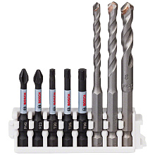Hex-9 Ceramic (5/6/8 мм); насадка Impact Power 50 мм (PH2, PZ2, T20, T25, T30) (2608577145)