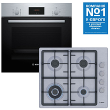 Духова шафа BOSCH HBF512BS1T + Варильна поверхня газова BOSCH PBH6C5K90R (комплект)
