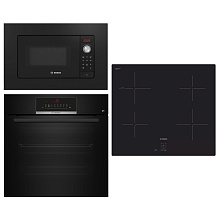 Духова шафа BOSCH HBJ559YB6R + Мікрохвильова піч BOSCH BFL623MC3 + Варильна поверхня індукційна BOSCH PUG61KAA5E (комплект)