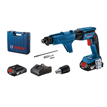 Акумуляторний шурупокрут Bosch GTB 185-LI Professional у кейсі з 2 акб GBA 18V 2.0Ah і з/п GAL 18V-20 (06019K7022)