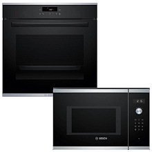 Духова шафа BOSCH HBG272EB3 + Мікрохвильова піч з грилем BOSCH BEL554MS0 (комплект)