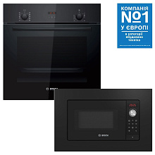 Духова шафа BOSCH HBF512BB1T + Мікрохвильова піч BOSCH BFL623MC3 (комплект)