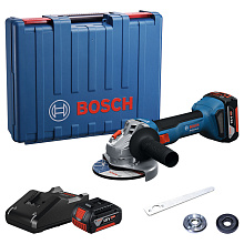 Акумуляторна кутова шліфувальна машина BOSCH GWS 18V-8 з 2 акб та з/п (06019N9020)