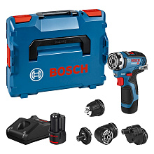 Безщітк акум шурупокр Bosch GSR12V-35FC Profes із 4 адапт L-Boxx102 2акб GBA12V3.0Ah +з/п 06019H3000