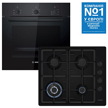 Духова шафа BOSCH HBF011BA1T + Варильна поверхня газова BOSCH PBH6C6K90R (комплект)