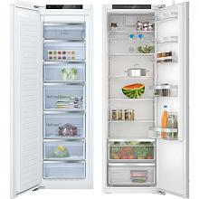 Холодильна шафа вбудовувана BOSCH KIR81VFE0 + Морозильна шафа вбудована BOSCH GIN81VEE0 (комплект)