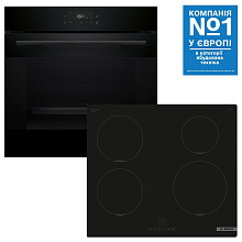 Духова шафа BOSCH HJG852YB0T + Варильна поверхня індукційна BOSCH PUE611BB5E (комплект)